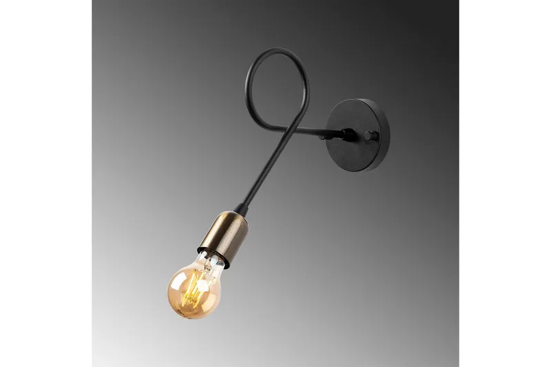 Vägglampa Ranju Svart / Antik - Brons/Svart - Belysning - Inomhusbelysning & lampor - Sänglampa - Sänglampa vägg