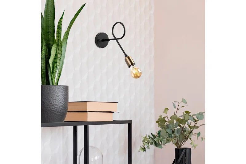 Vägglampa Ranju Svart / Antik - Brons/Svart - Belysning - Inomhusbelysning & lampor - Sänglampa - Sänglampa vägg