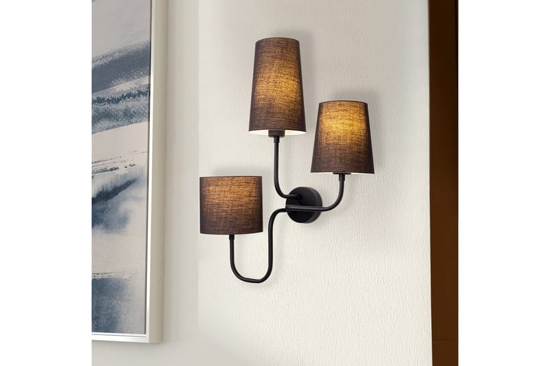 Vägglampa Rihan svart - Svart - Belysning - Inomhusbelysning & lampor - Sänglampa - Sänglampa vägg