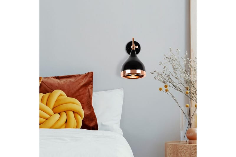 Vägglampa Soodz Svart / Koppar - Svart / Koppar - Belysning - Inomhusbelysning & lampor - Sänglampa - Sänglampa vägg