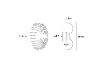 Vägglampa Subbersta Svart - Diameter: 12 cm - Belysning - Inomhusbelysning & lampor - Sänglampa - Sänglampa vägg