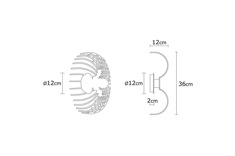 Vägglampa Subbersta Svart - Diameter: 12 cm - Belysning - Inomhusbelysning & lampor - Sänglampa - Sänglampa vägg