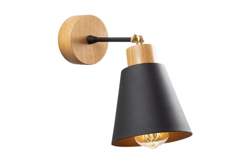 Vägglampa Sudalwani Svart / Ek - Svart / Ek - Belysning - Inomhusbelysning & lampor - Sänglampa - Sänglampa vägg