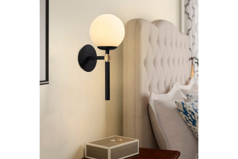 Vägglampa Sudasalle Svart / Vit - Svart/Vit - Belysning - Inomhusbelysning & lampor - Sänglampa - Sänglampa vägg