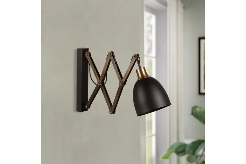 Vägglampa Sugana Lyra Svart / Vintage - Beige/Svart - Belysning - Inomhusbelysning & lampor - Sänglampa - Sänglampa vägg