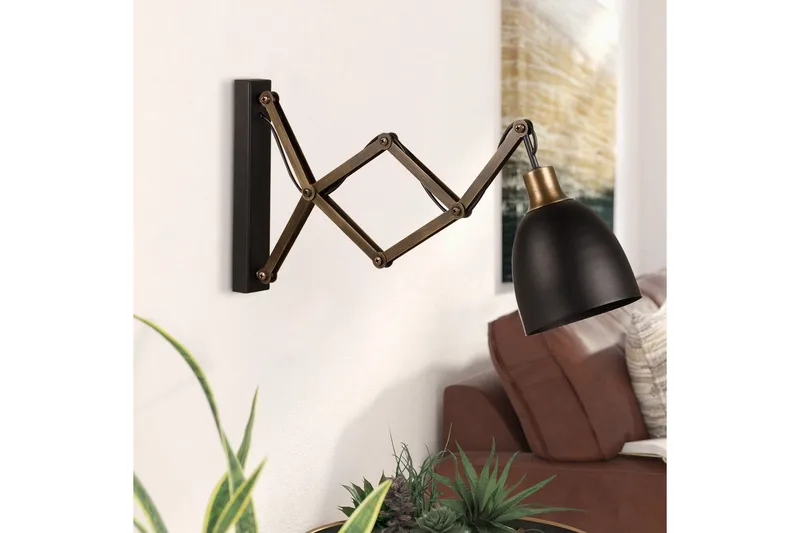 Vägglampa Sugana Lyra Svart / Vintage - Beige/Svart - Belysning - Inomhusbelysning & lampor - Sänglampa - Sänglampa vägg