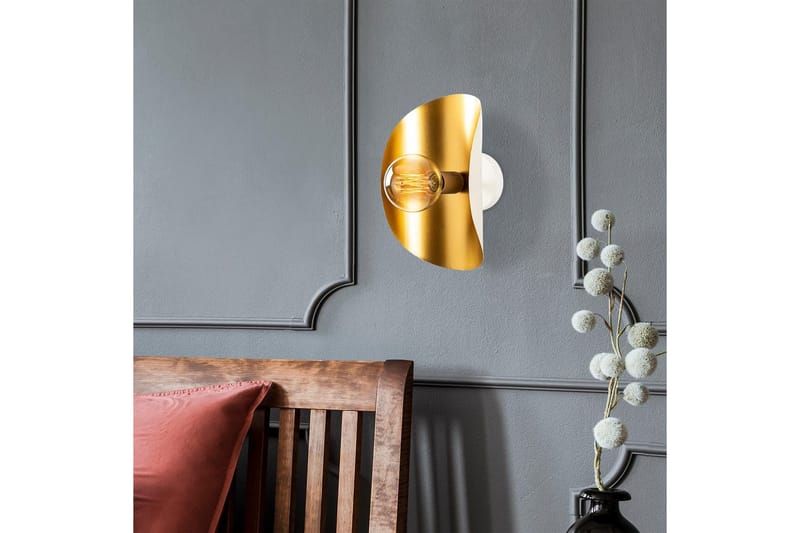 Vägglampa Sugana Vira Vit / Rany - Guld/Vit - Belysning - Inomhusbelysning & lampor - Sänglampa - Sänglampa vägg