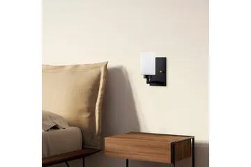 Vägglampa Syllen Svart / Vit - Svart / Vit - Belysning - Inomhusbelysning & lampor - Sänglampa - Sänglampa vägg