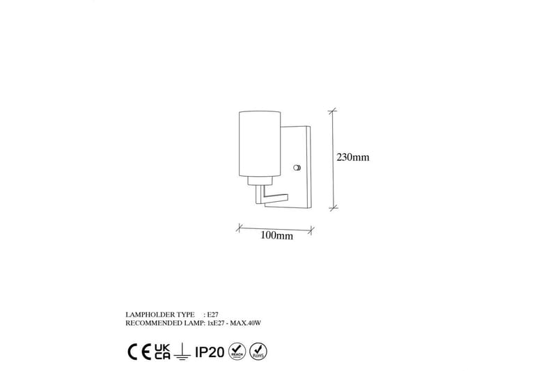 Vägglampa Syllen Svart / Vit - Svart / Vit - Belysning - Inomhusbelysning & lampor - Sänglampa - Sänglampa vägg