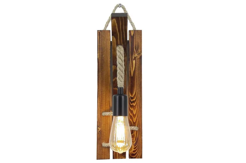 Vägglampa Teyra Trä - Brun - Belysning - Inomhusbelysning & lampor - Sänglampa - Sänglampa vägg