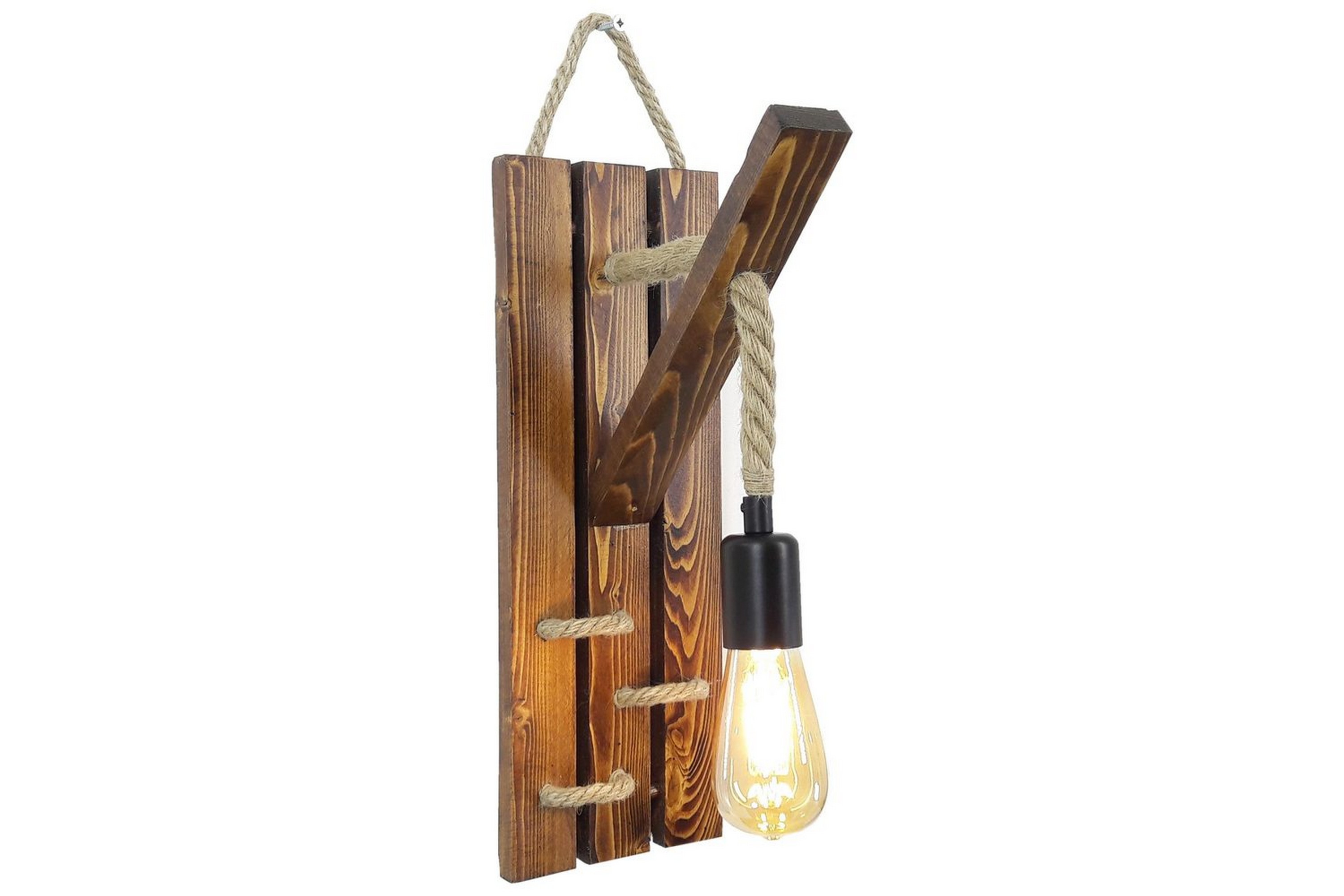 Vägglampa Teyra Trä - Brun