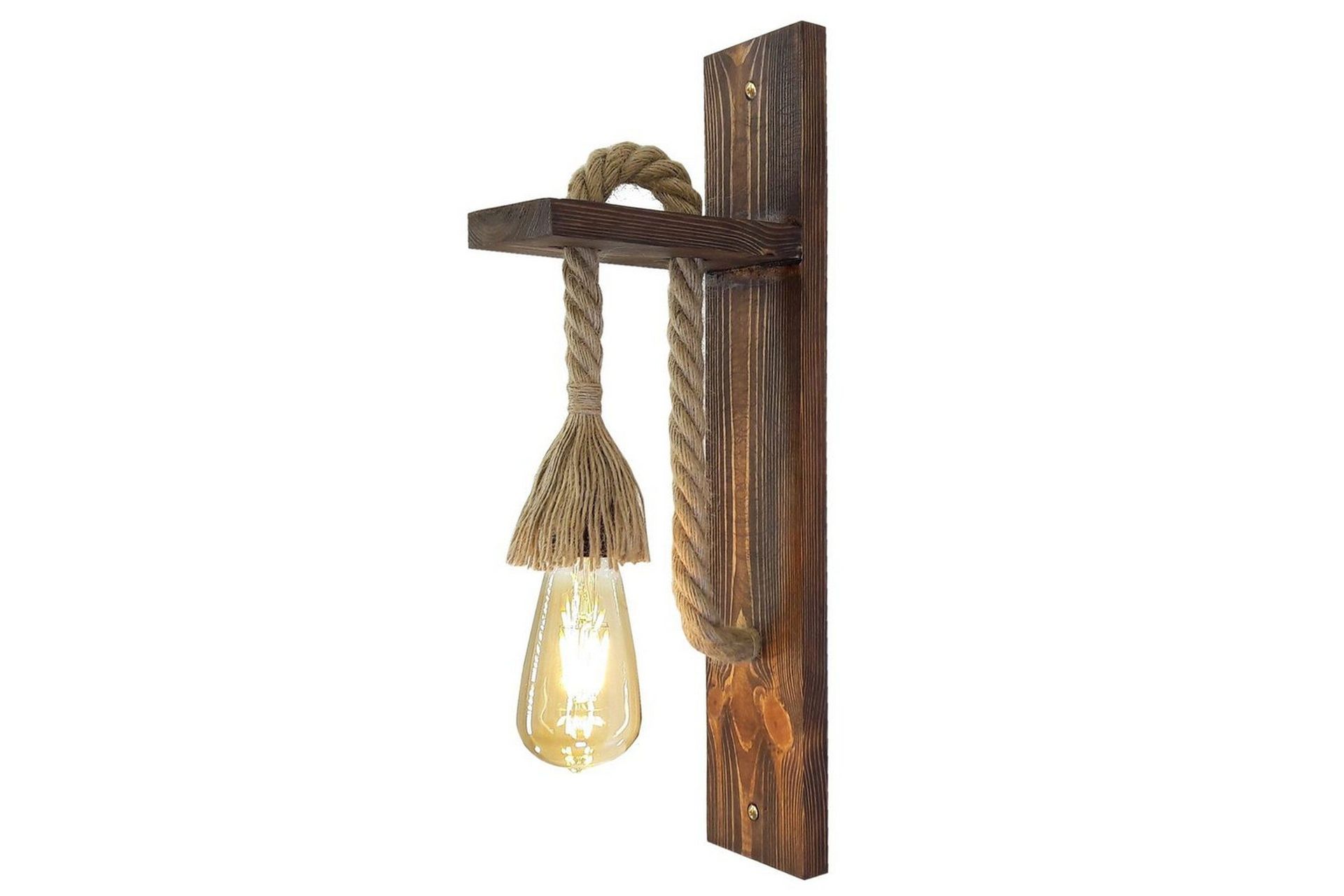 Vägglampa Teyra Valnöt - Rödfärgat trä