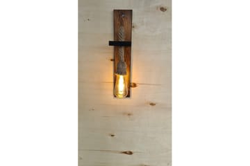 Vägglampa Teyra Valnöt - Rödfärgat trä - Belysning - Inomhusbelysning & lampor - Sänglampa - Sänglampa vägg
