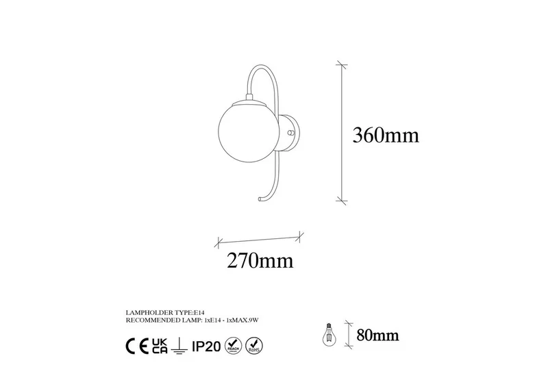 Vägglampa Thalara Glansig Rany Transparent - Glansig Rany Transparent - Belysning - Inomhusbelysning & lampor - Sänglampa - Sänglampa vägg