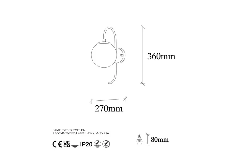 Vägglampa Thalara Glansig Rany Transparent - Glansig Rany Transparent - Belysning - Inomhusbelysning & lampor - Sänglampa - Sänglampa vägg