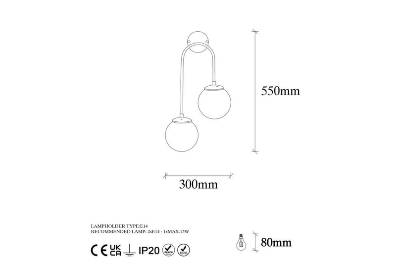 Vägglampa Thalara Två Glansig Rany - Guld - Belysning - Inomhusbelysning & lampor - Sänglampa - Sänglampa vägg