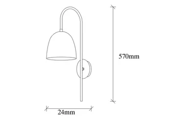 Vägglampa Thela Black - Antracit - Belysning - Inomhusbelysning & lampor - Sänglampa - Sänglampa vägg