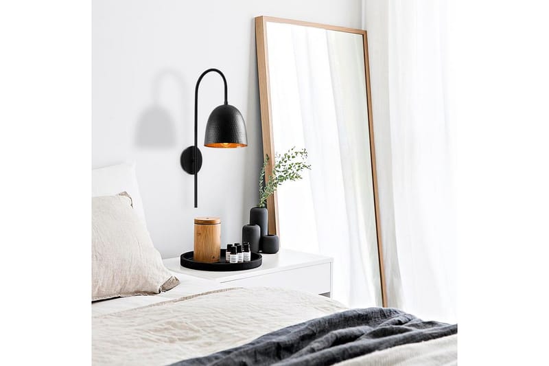 Vägglampa Thela Black - Antracit - Belysning - Inomhusbelysning & lampor - Sänglampa - Sänglampa vägg