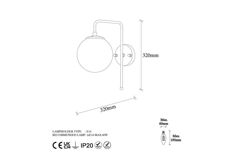 Vägglampa Tolra Vintage - Vintage - Belysning - Inomhusbelysning & lampor - Sänglampa - Sänglampa vägg