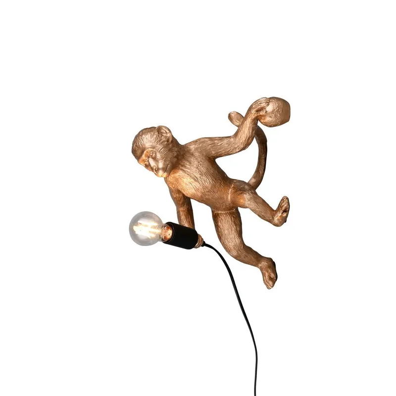 Vägglampa TRIO Louy, Guld