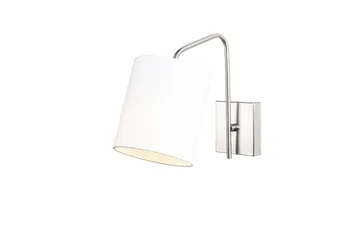 Vägglampa Ve Nickel / Vit - Vit - Belysning - Inomhusbelysning & lampor - Sänglampa - Sänglampa vägg