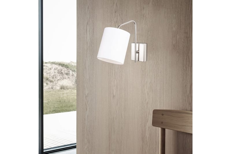Vägglampa Ve Nickel / Vit - Vit - Belysning - Inomhusbelysning & lampor - Sänglampa - Sänglampa vägg