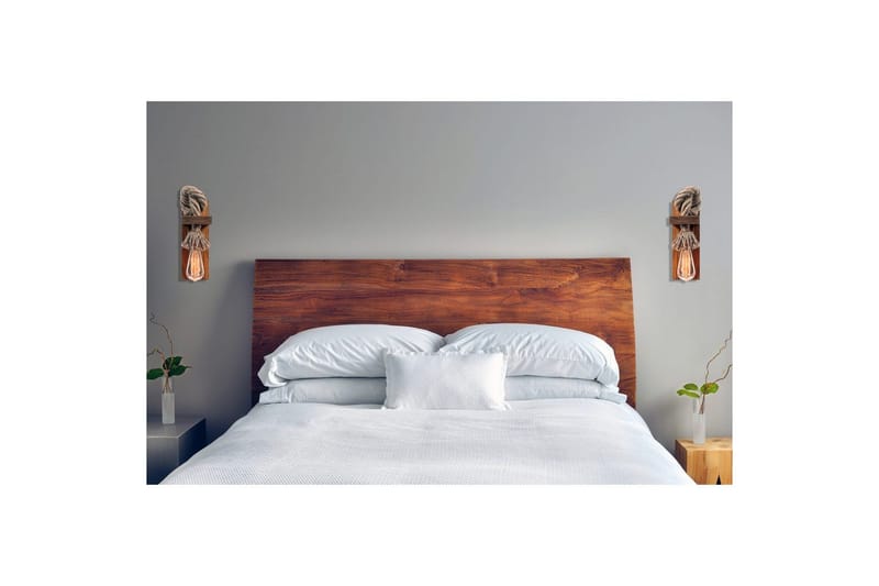 Vägglampeset (2 stycken) Giuseppe Duo Brun / Rany - Brun/Guld - Belysning - Inomhusbelysning & lampor - Sänglampa - Sänglampa vägg