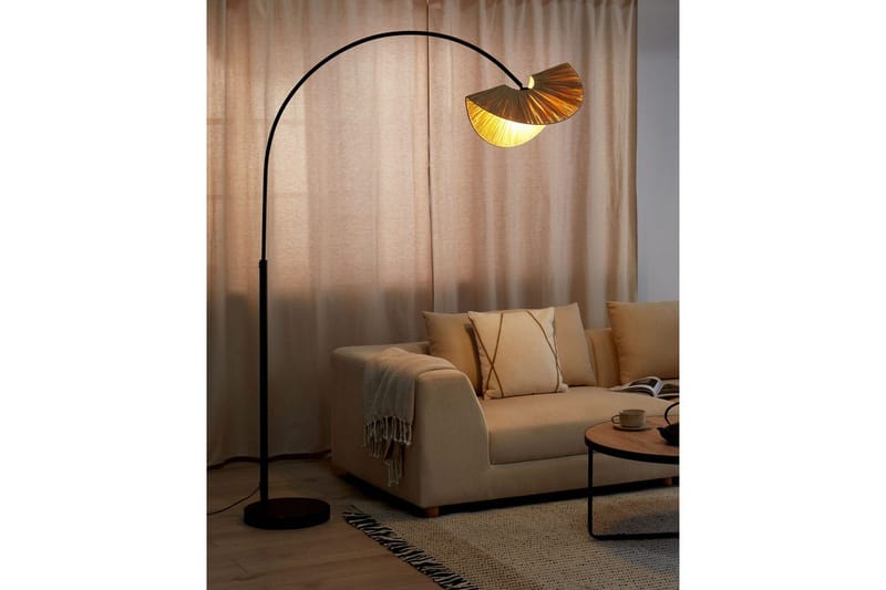 Santover Golvlampa 189 cm - Svart/Natur - Belysning - Inomhusbelysning & lampor - Golvlampor & golvbelysning