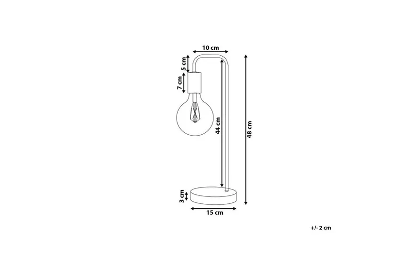 Savenay Bordslampa 48 cm E27 - Guld - Belysning - Inomhusbelysning & lampor - Sänglampa - Sängbordslampa