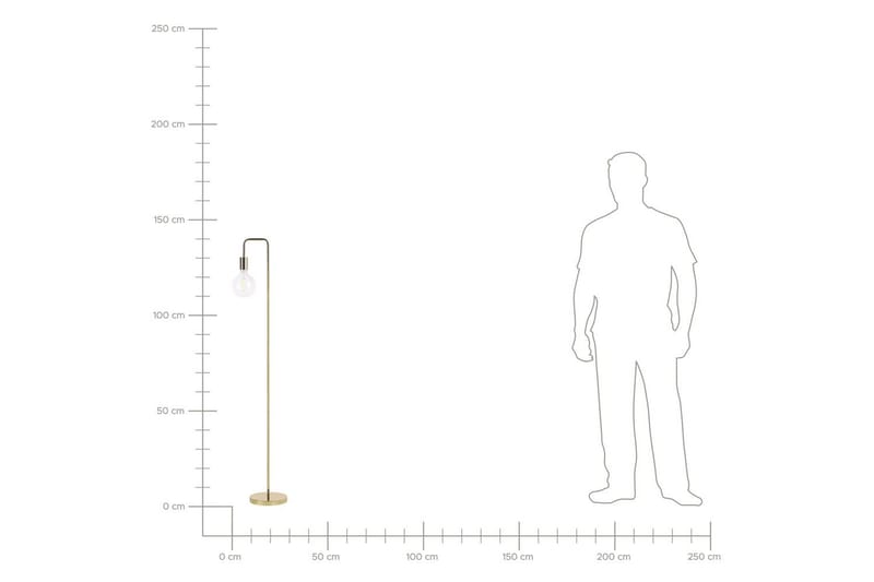 Savenay Golvlampa 140 cm - Guld - Belysning - Inomhusbelysning & lampor - Golvlampor & golvbelysning
