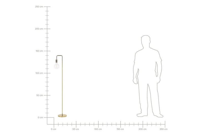 Savenay Golvlampa 140 cm - Guld - Belysning - Inomhusbelysning & lampor - Golvlampor & golvbelysning