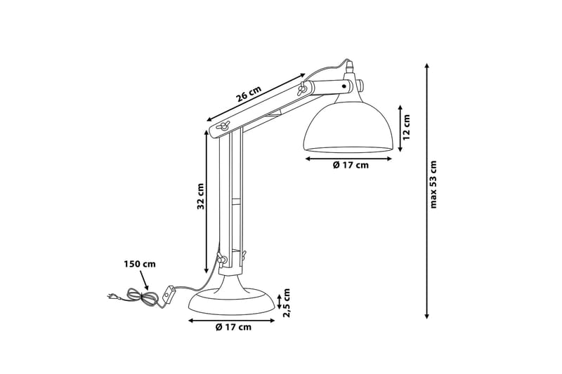 SALADO Skrivbordslampa 53 cm - Skrivbordslampa