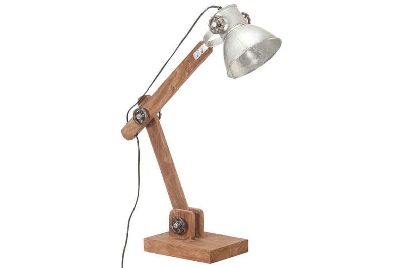 Skrivbordslampa industriell silver rund 58x18x90 cm E27 - Silver - Belysning - Inomhusbelysning & lampor - Skrivbordslampa
