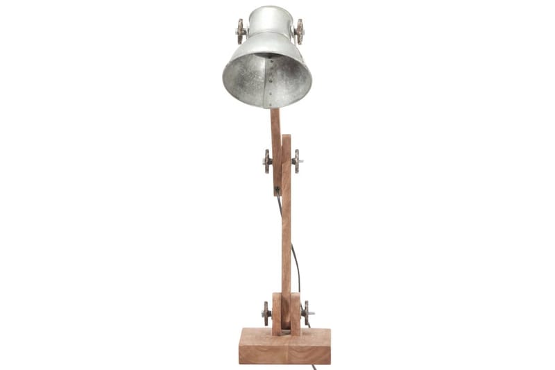 Skrivbordslampa industriell silver rund 58x18x90 cm E27 - Silver - Skrivbordslampa