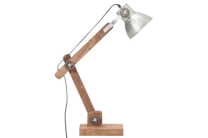 Skrivbordslampa industriell silver rund 58x18x90 cm E27 - Silver - Belysning - Inomhusbelysning & lampor - Skrivbordslampa