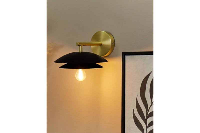 Solab Vägglampa E27 - Svart/Guld - Belysning - Inomhusbelysning & lampor - Vägglampor & väggbelysning