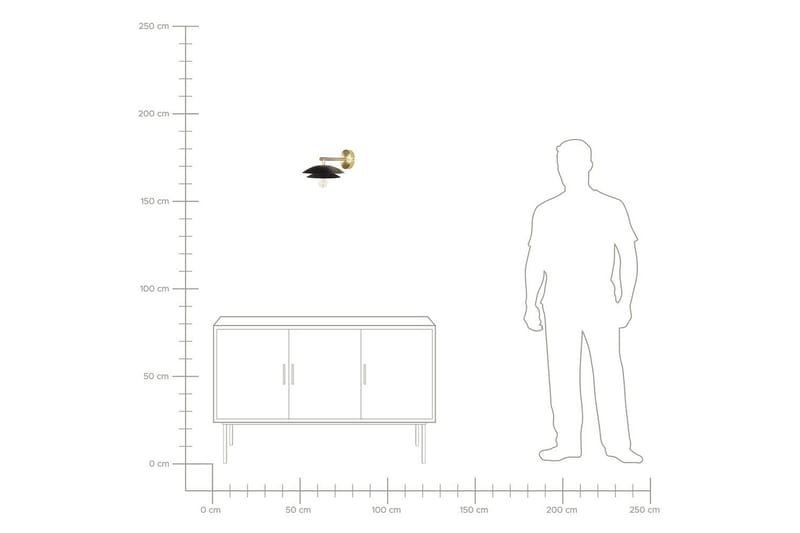 Solab Vägglampa E27 - Svart/Guld - Belysning - Inomhusbelysning & lampor - Vägglampor & väggbelysning