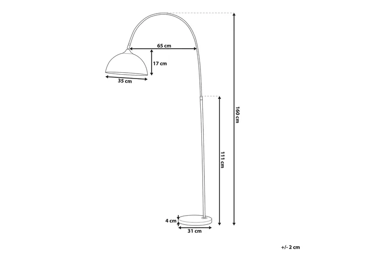 Candella Golvlampa 160 cm - Koppar - Belysning - Inomhusbelysning & lampor - Speciallampor & designlampor - Båglampa