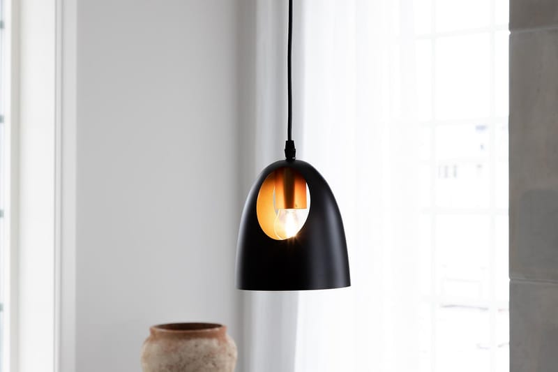 ALEXELA Pendellampa Dimbar LED Svart/Koppar Liten - Fönsterlampa hängande - Kökslampa & pendellampa - Sovrumslampa