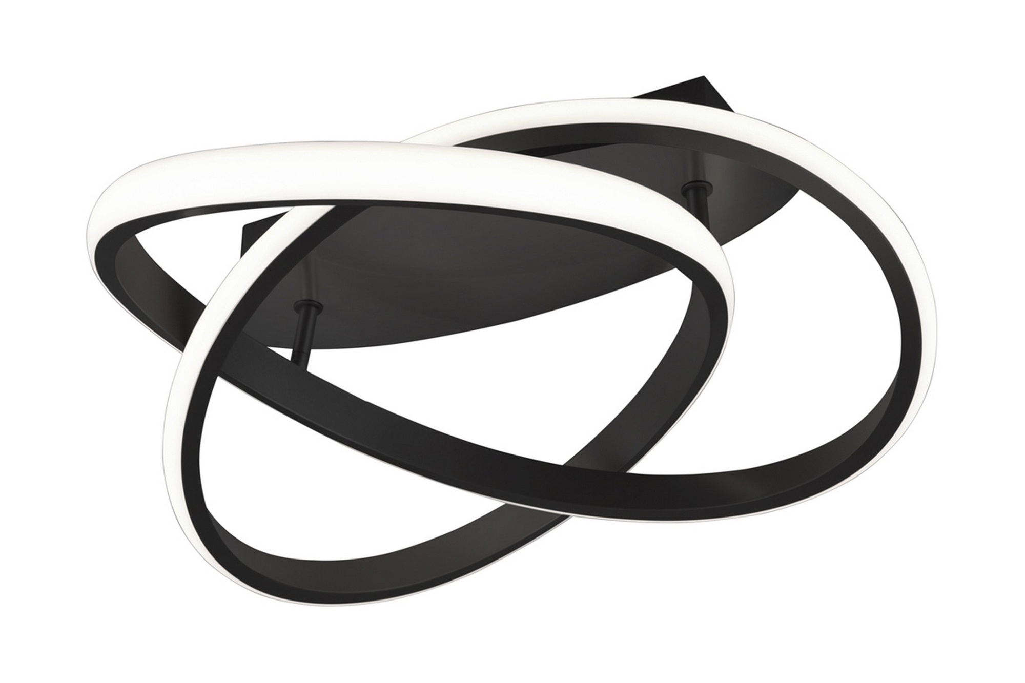 COURSE LED Plafond mattsvart - Matt svart/Vit