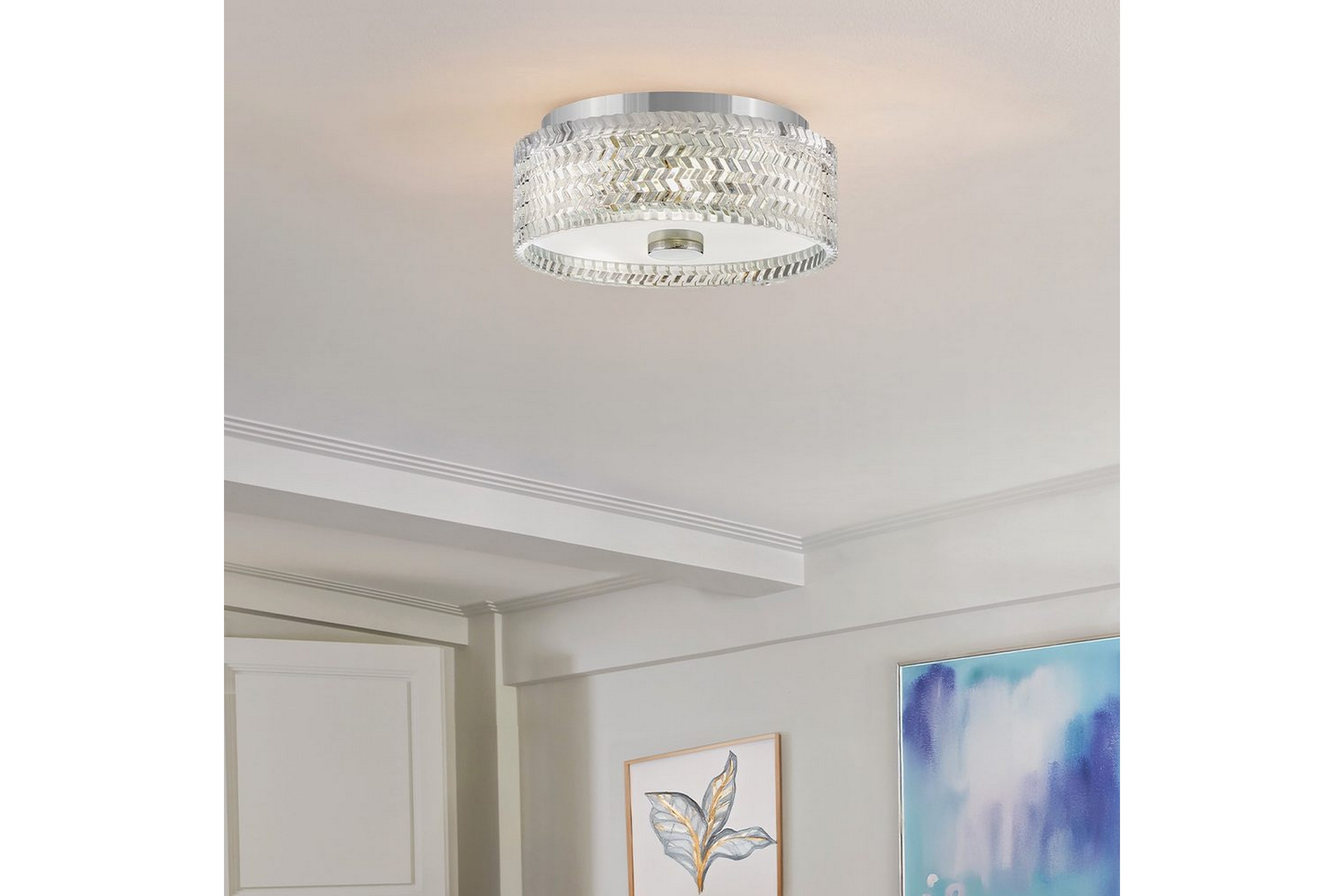 Elle Hinkley Taklampa - Chrome