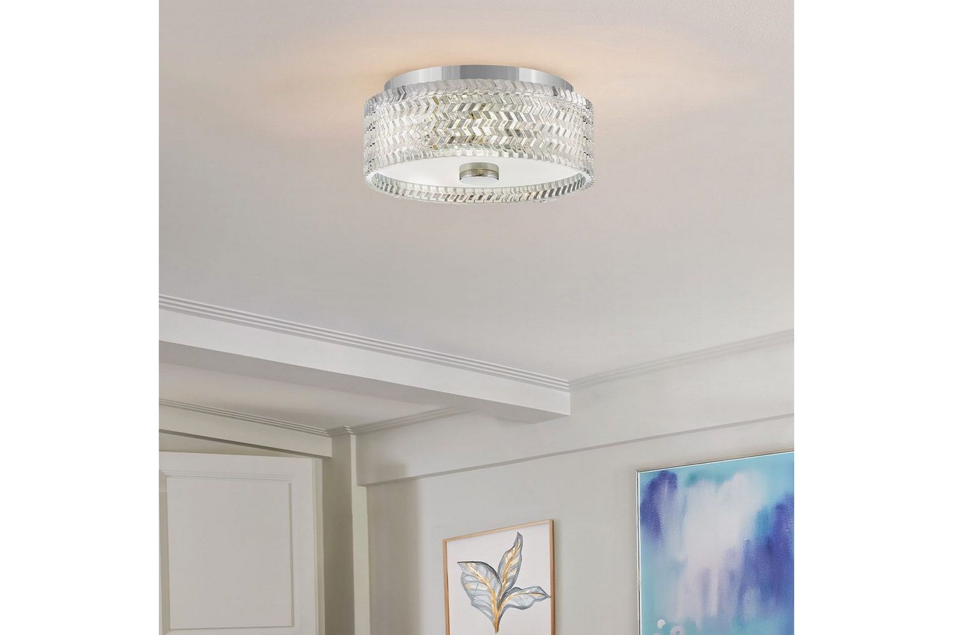 Elle Hinkley Taklampa - Chrome