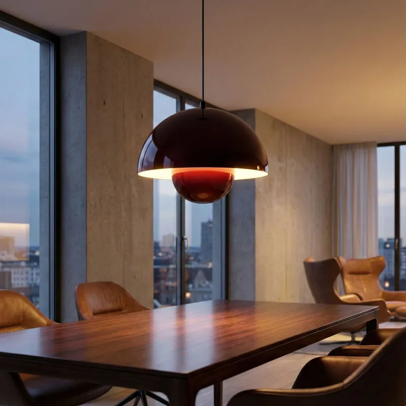 Eylul Pendellampa - Vinröd - Belysning - Inomhusbelysning & lampor - Taklampor & takbelysning - Kristallkrona & takkrona