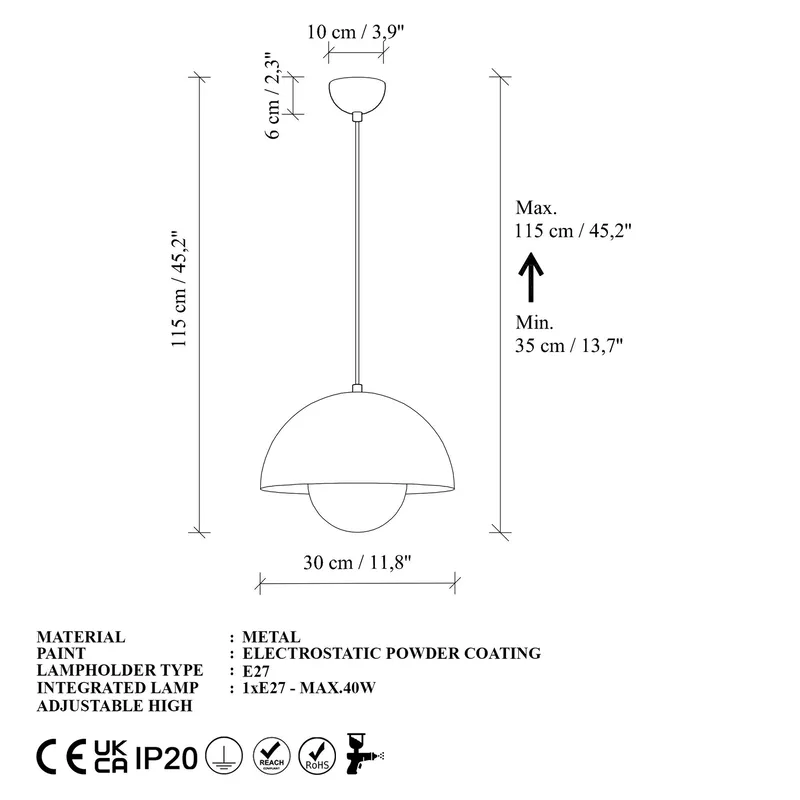 Eylul Pendellampa - Vinröd - Belysning - Inomhusbelysning & lampor - Taklampor & takbelysning - Kristallkrona & takkrona