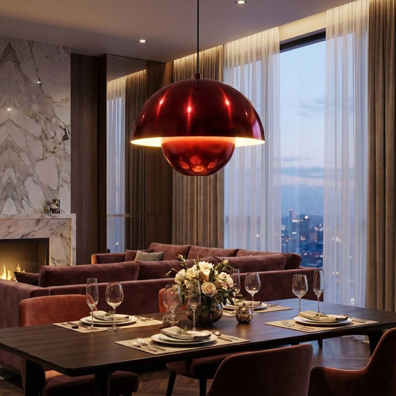 Eylul Pendellampa - Röd - Belysning - Inomhusbelysning & lampor - Taklampor & takbelysning - Kristallkrona & takkrona