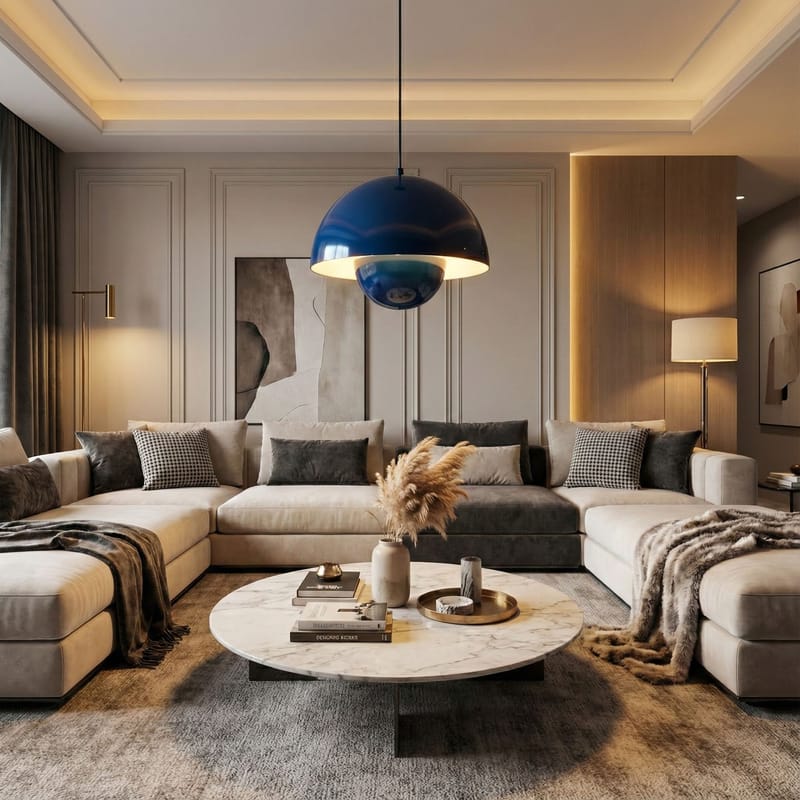 Eylul Pendellampa - Blå - Belysning - Inomhusbelysning & lampor - Taklampor & takbelysning - Kristallkrona & takkrona