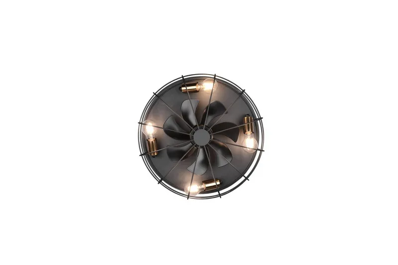 Fläkt TRIO Trondheim Mattsvart - Mattsvart - Belysning - Inomhusbelysning & lampor - Taklampor & takbelysning - Plafond