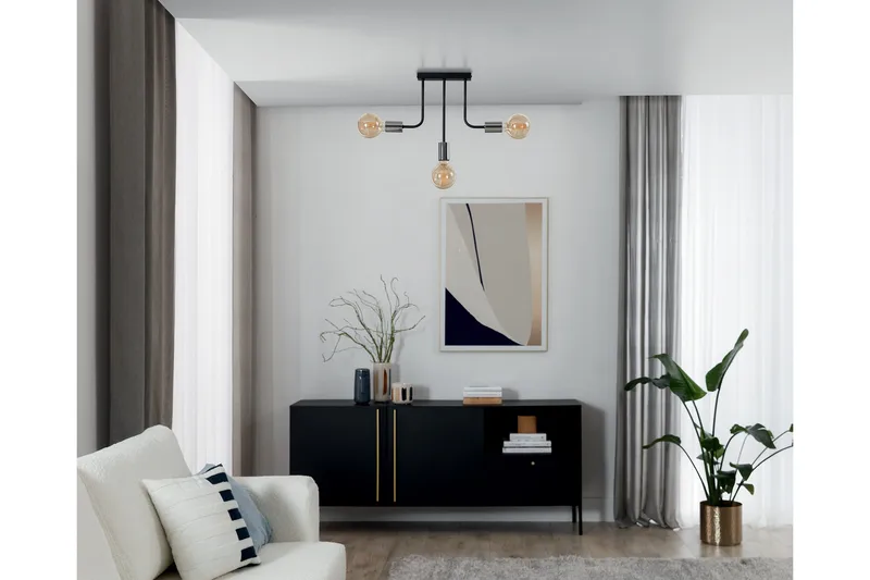 Indigeo Kristallkrona 42 cm - Svart - Belysning - Inomhusbelysning & lampor - Taklampor & takbelysning - Kristallkrona & takkrona