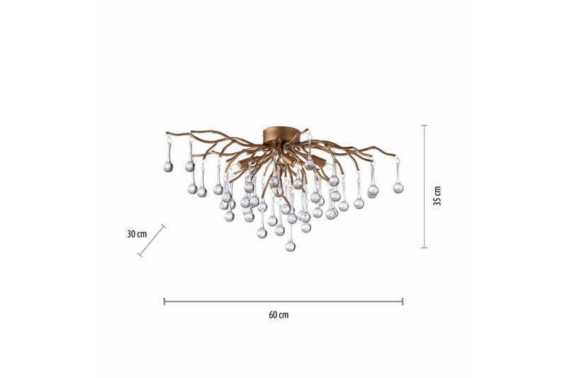 Istapp Paul Neuhaus Taklampa - Brass - Belysning - Inomhusbelysning & lampor - Taklampor & takbelysning - Plafond