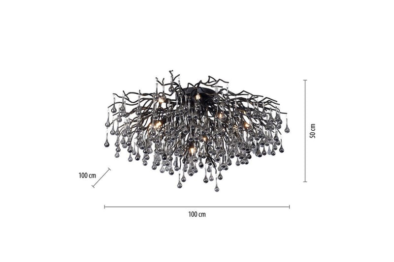 Istapp Paul Neuhaus Taklampa - Black - Belysning - Inomhusbelysning & lampor - Taklampor & takbelysning - Kristallkrona & takkrona